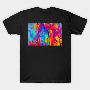 Abstract Cosmic Colors Splashes and merging mixing T-Shirt